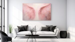 Obraz Abstrakce Růžová Andělská Křídla