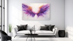 Obraz Andělská fialová křídla