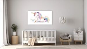 Obraz Barevný spící jednorožec