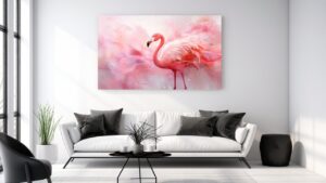Obraz Růžový plameňák