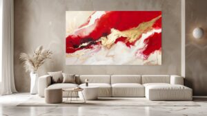 Obraz Červenozlatobéžový mramor