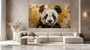 Obraz Panda zlatá