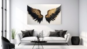 Obraz Zlatočerná křídla