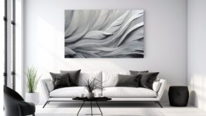Obraz Abstrakce Šedé Peří