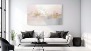 Obraz Abstrakce Šedá Zlatá Béžová